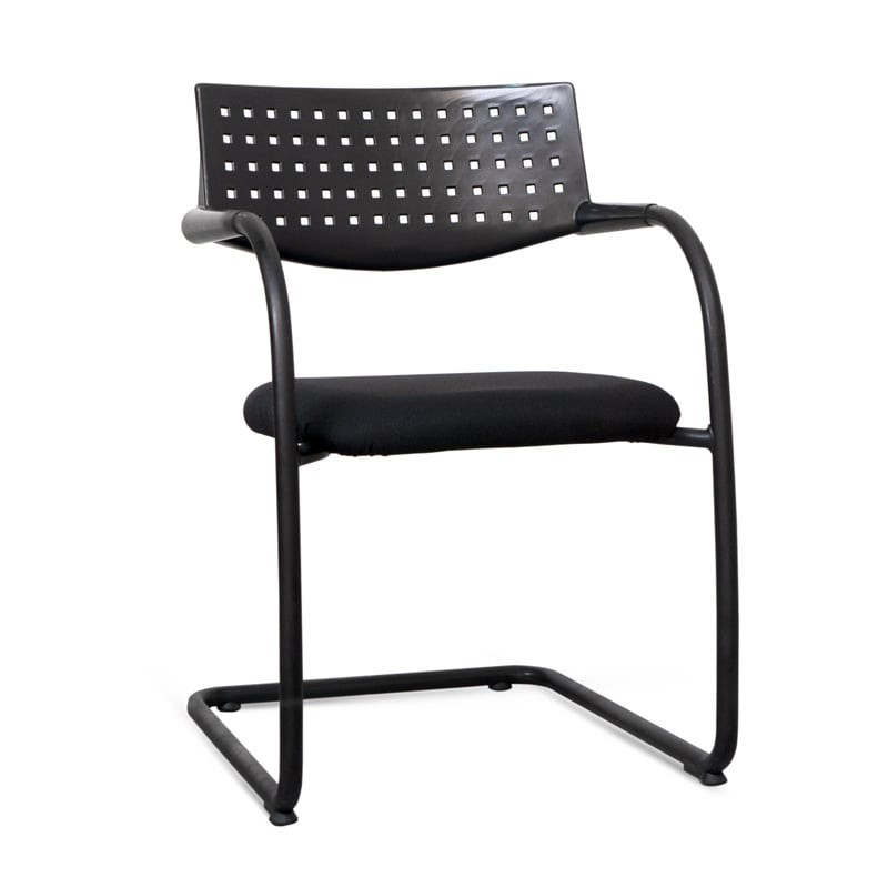 Silla Confidente para Salas de Espera Patín Negro