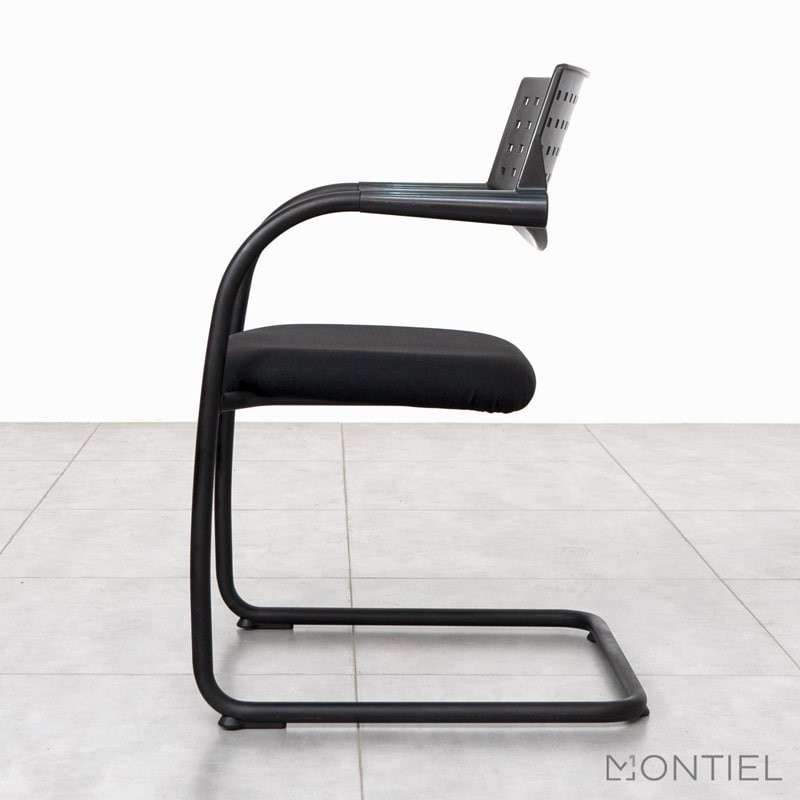Silla Confidente para Salas de Espera Patín Negro