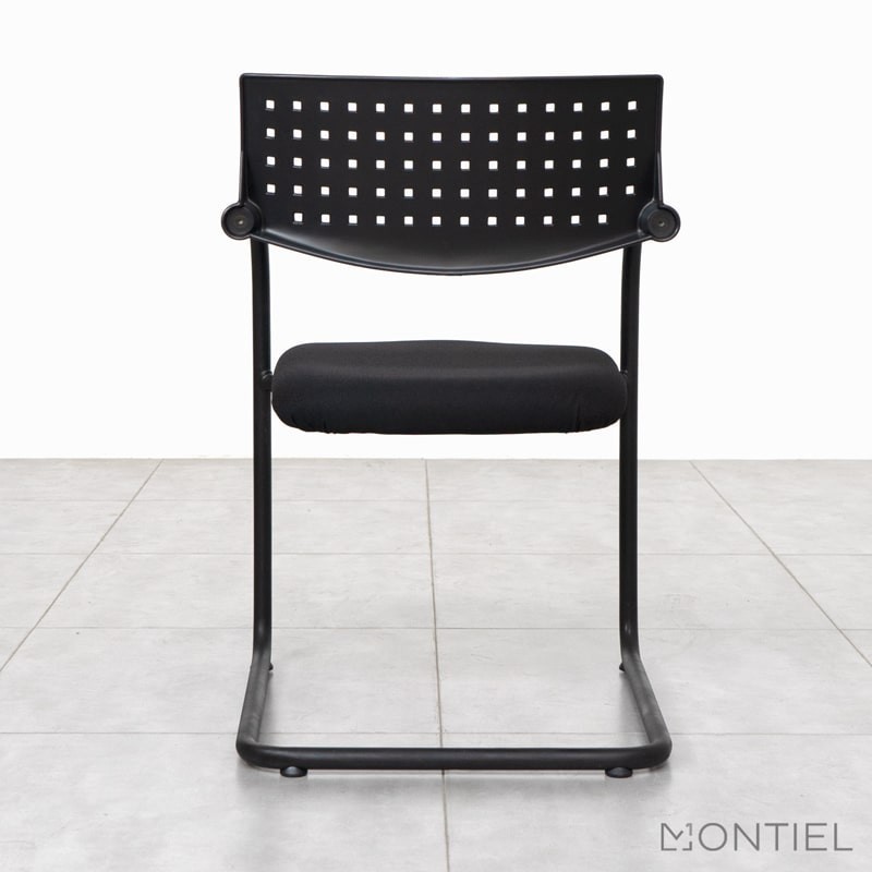 Silla Confidente para Salas de Espera Patín Negro