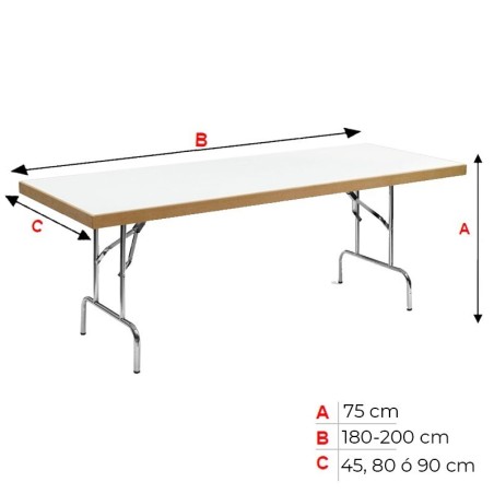 mesa plegable para congresos