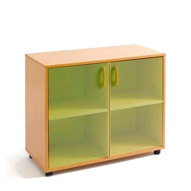 armario bajo puertas batientes para colegios