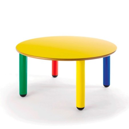 mesa aula infantil de colores