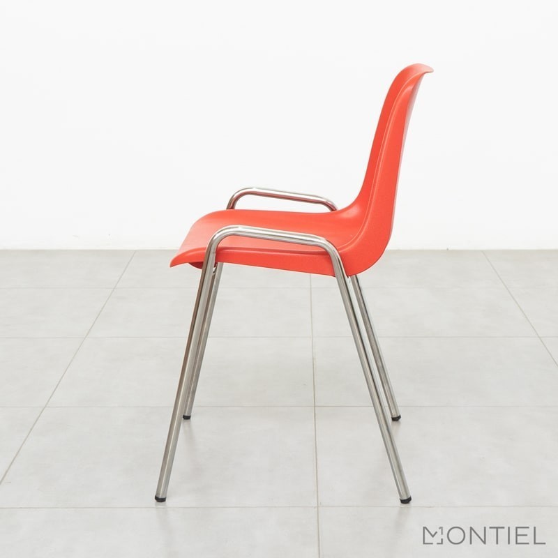 Silla Confidente Oficina Polipropileno Roja MM889 Montiel