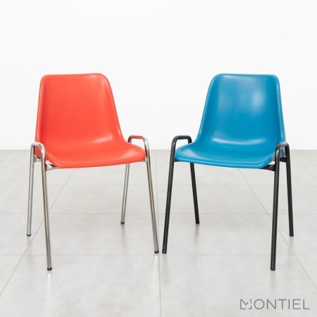 Silla Confidente Oficina Polipropileno Roja MM889 Montiel