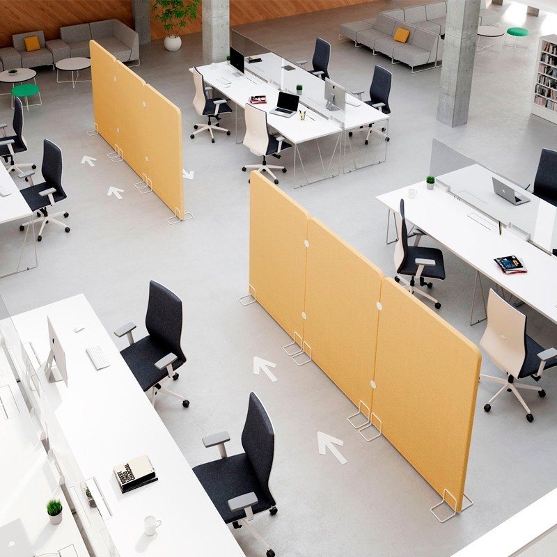 biombo para oficinas fonoabsorbente forma 5