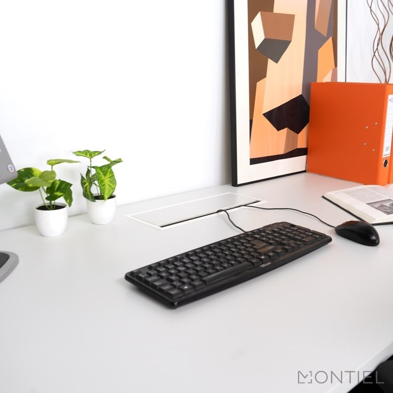 Mesa Blanca 160x80 para Despacho de Steelcase - Montiel