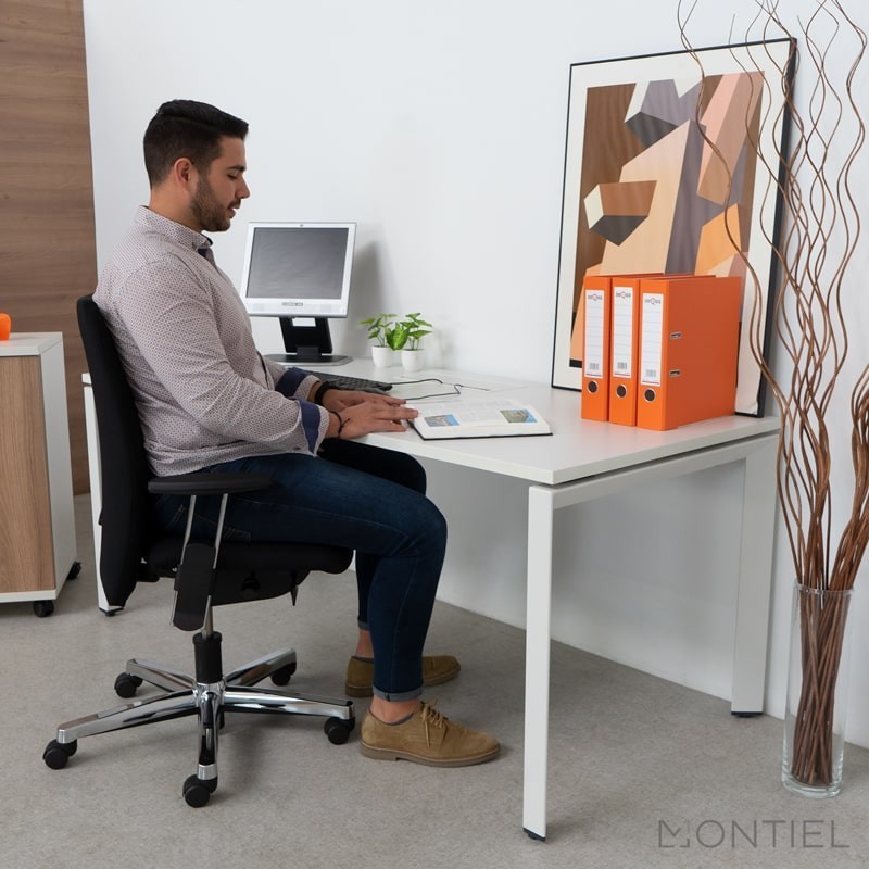 Mesa Blanca 160x80 para Despacho de Steelcase - Montiel