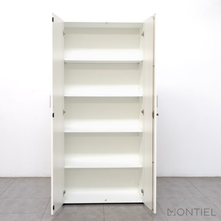 ▷ Armario de Madera Blanco Puertas Batientes de Forma 5