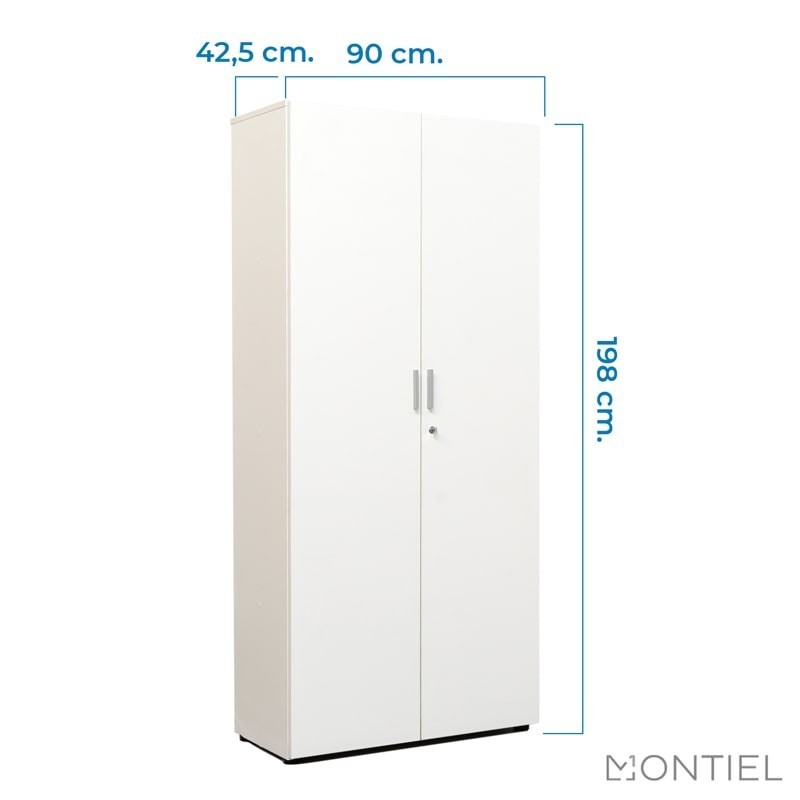 ▷ Armario de Madera Blanco Puertas Batientes de Forma 5