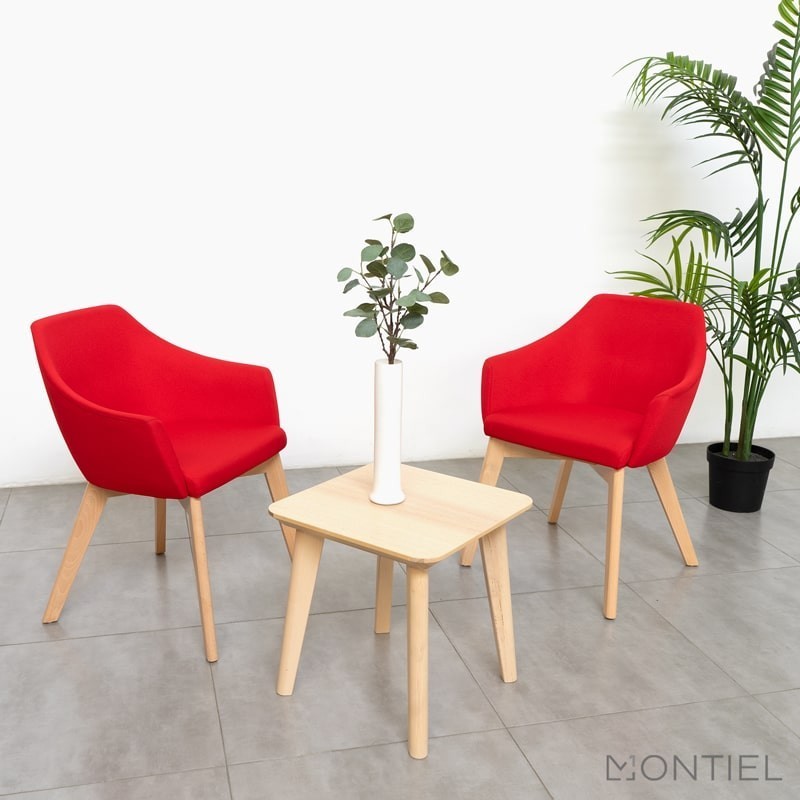 ▷ Butaca Tapizada Patas de Madera Sofía de Kunna