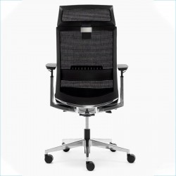 Sillón Dirección Símil Piel Negra Toronto de Euromof