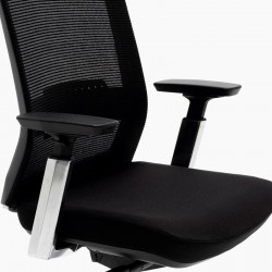 Sillón Dirección Símil Piel Negra Toronto de Euromof