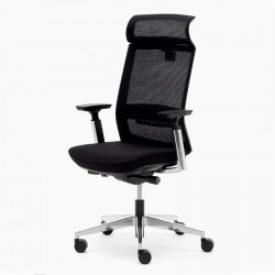 Sillón Dirección Símil Piel Negra Toronto de Euromof