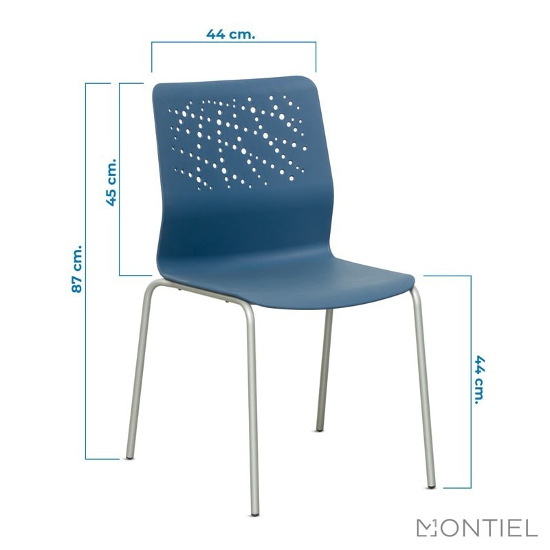 Silla Confidente Azul Urban Bloc de Actiu -  Montiel