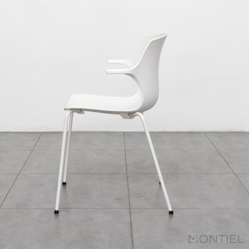 Silla Blanca 4 patas para Recepción Frill de Mobel Línea