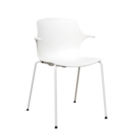 Silla Blanca 4 patas para Recepción Frill de Mobel Línea