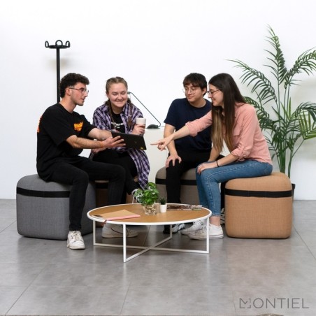 Puff Marrón con Ruedas Diseño Season de Viccarbe - Montiel