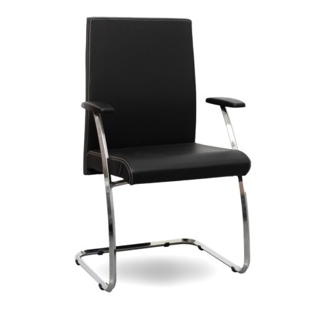 ▷ Silla Confidente de Piel Negra NEO+ de Dileoffice - Montiel