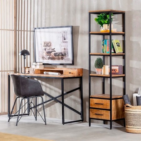 Escritorio Pequeño Cajones Madera Teletrabajo- Montiel