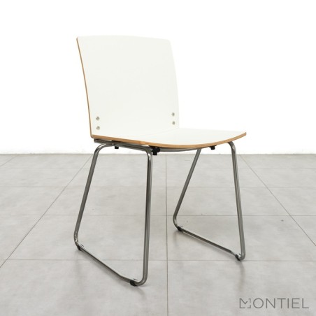 Silla Confidente Oficina Blanca Mara MM1233 de Montiel - OUTLET