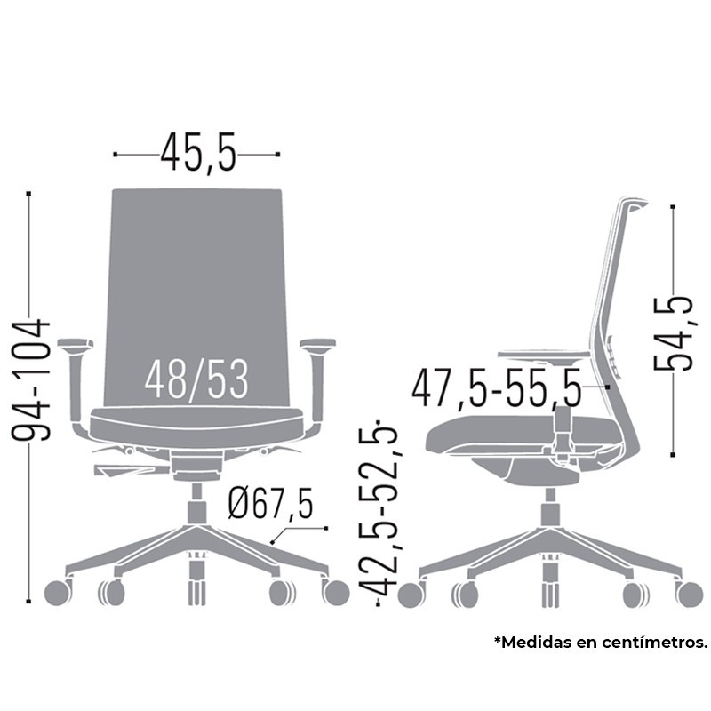 Silla de Oficina Negra 2D Stay de Actiu