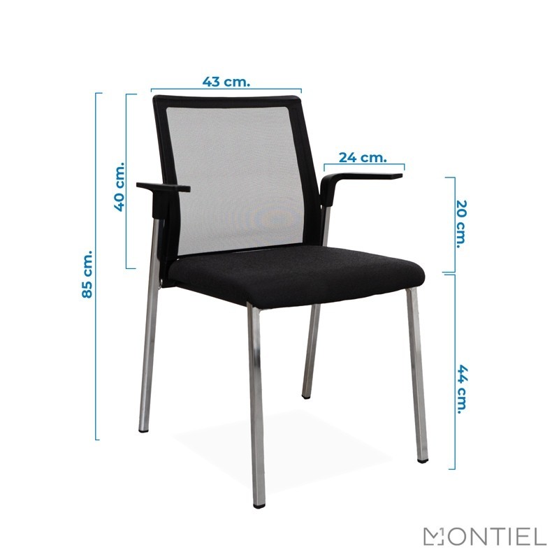 Silla Confidente con Brazos Fijos Plural de Forma 5