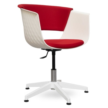 Silla Escritorio sin ruedas Blanca Giratoria Golf de Montiel