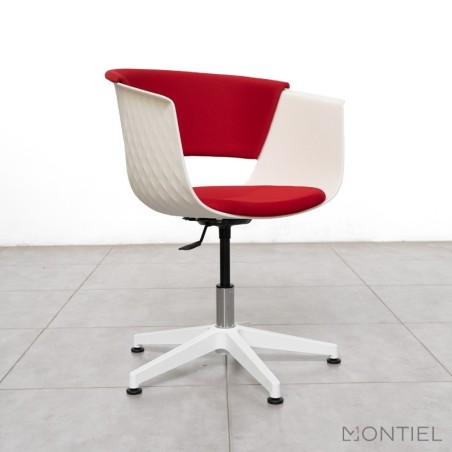 Silla Escritorio sin ruedas Blanca Giratoria Golf de Montiel