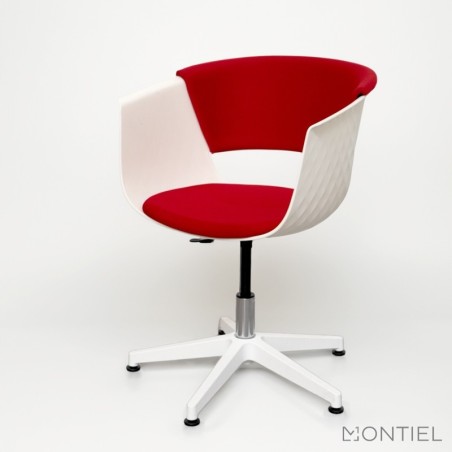 Silla Escritorio sin ruedas Blanca Giratoria Golf de Montiel