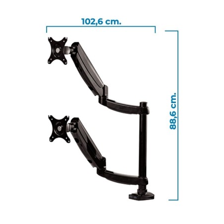 Soporte Pantalla Ordenador Vertical Platinum Fellowes