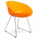 EXPRESS - Silla Confidente Naranja Transparente Gliss 920 de Pedrali [2x1] comprar online