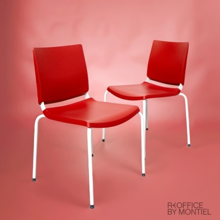 Silla Sala de Espera Roja Atenea de DileOffice - Montiel