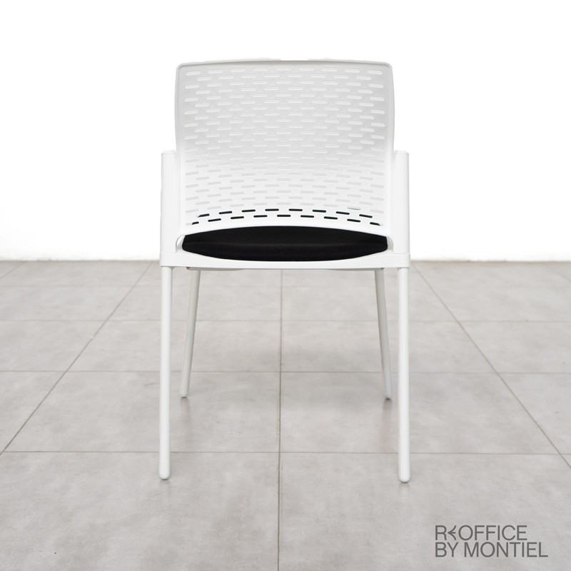 Silla Escritorio sin ruedas blanca Iowa de Ismobel