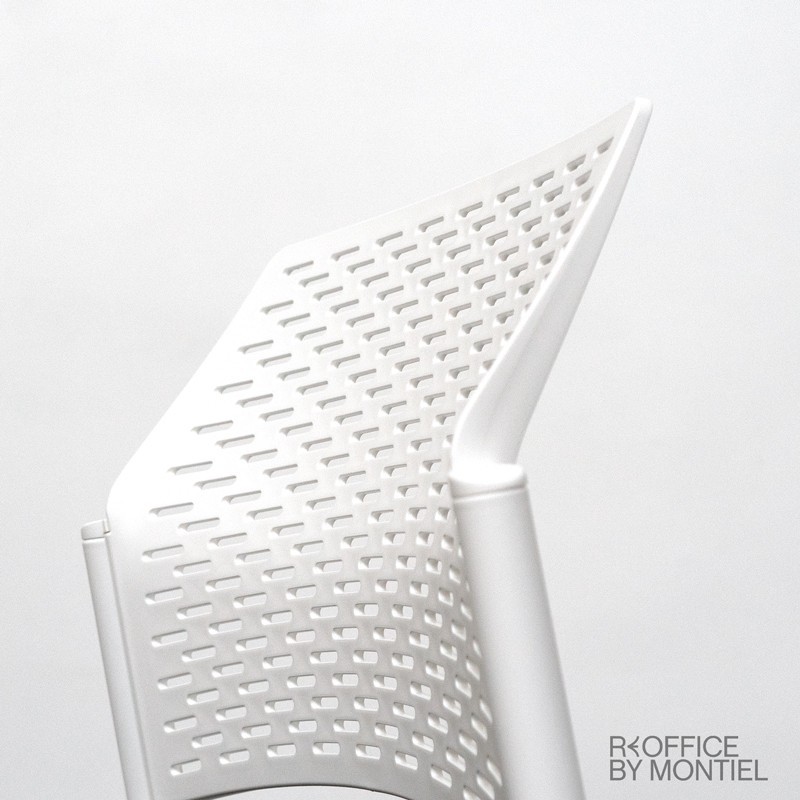 Silla Escritorio sin ruedas blanca Iowa de Ismobel