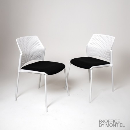 Silla Escritorio sin ruedas blanca Iowa de Ismobel