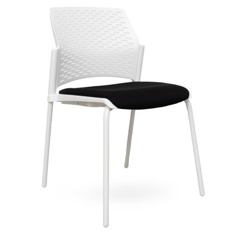 Silla Escritorio sin ruedas blanca Iowa de Ismobel