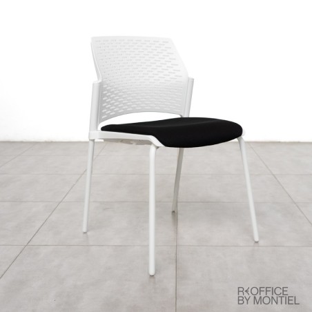 Silla Escritorio sin ruedas blanca Iowa de Ismobel