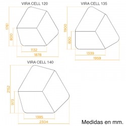 Mesa Multipuesto 3 personas Conic de Dynamobel