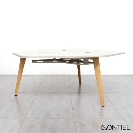 Multipuesto Oficina Patas Madera Vira de Dynamobel