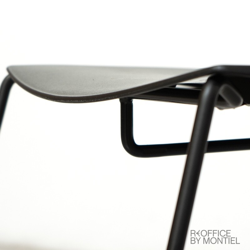 Silla Escritorio sin ruedas negra Coral - Montiel
