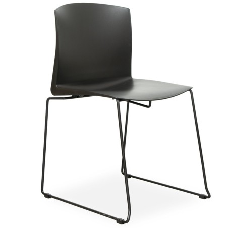 Silla Escritorio sin ruedas negra Coral - Montiel