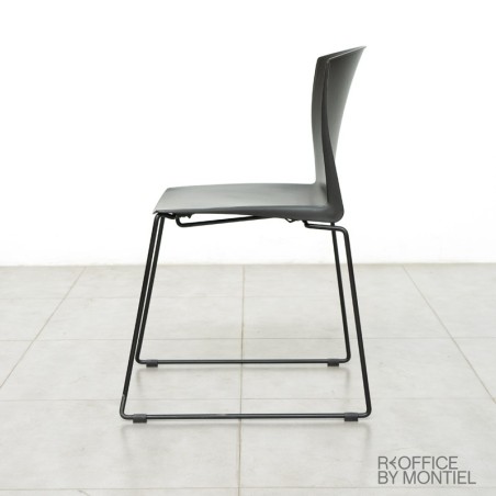 Silla Escritorio sin ruedas negra Coral - Montiel
