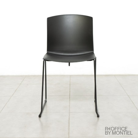 Silla Escritorio sin ruedas negra Coral - Montiel