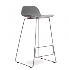 EXPRESS - Taburete Alto con Respaldo Gris Nut de Mobel Línea