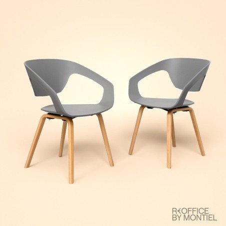 Silla Escritorio Sin ruedas Nórdica Liner de Mobel Línea