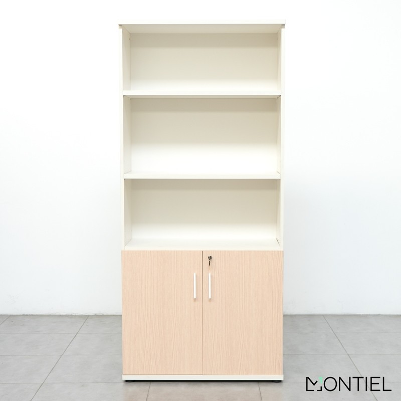 Armario Blanco con Llave y Puertas Bajas de Kunna - Montiel