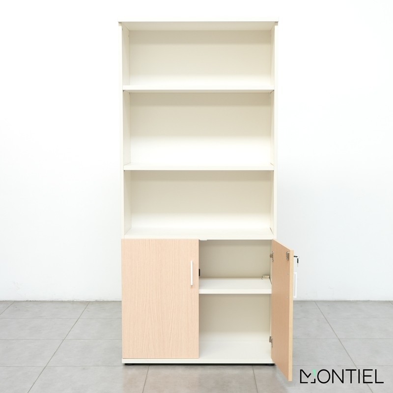 Armario Blanco con Llave y Puertas Bajas de Kunna - Montiel