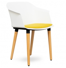 Silla Confidente Oficina Blanca Patas Mara Aurora Ofita -...