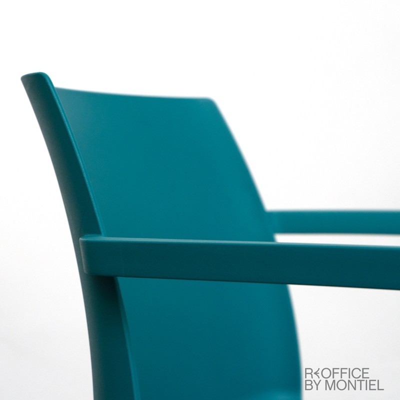 Silla Escritorio sin ruedas azul Dora de Ofita - Reoffice