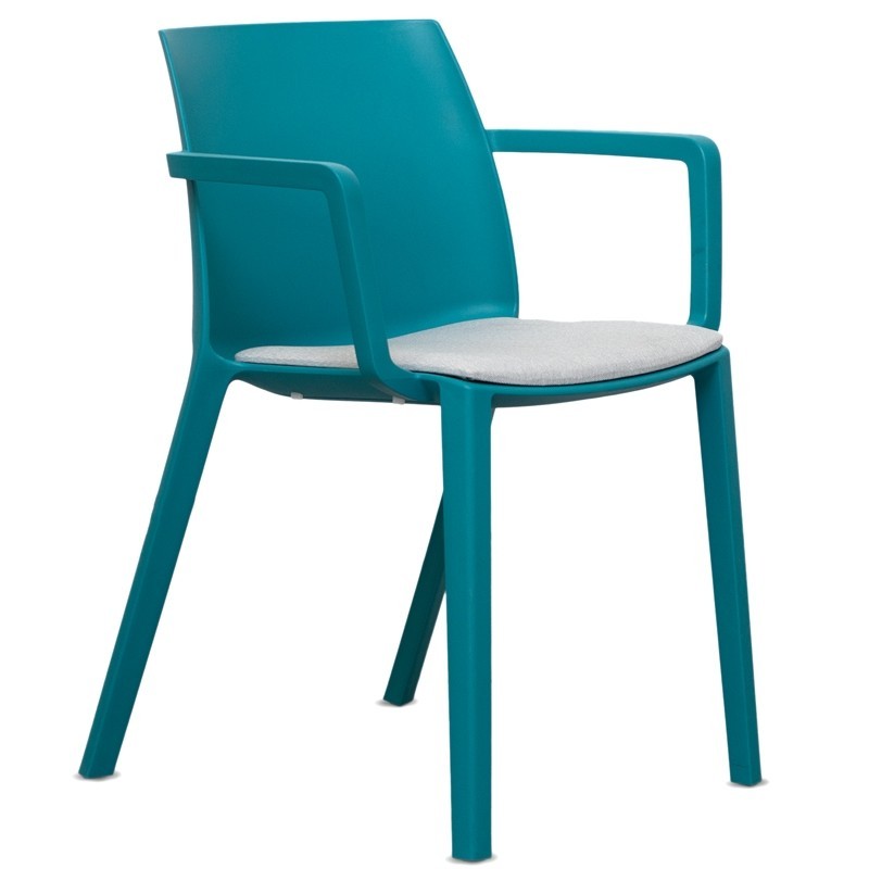 Silla Escritorio sin ruedas azul Dora de Ofita - Reoffice